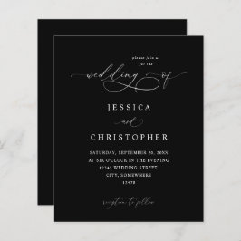 Caligrafia Moderna Preta e Branca do Orçamento 3 C