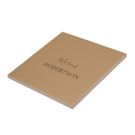 Caligrafia monograma marrom minimalista profission