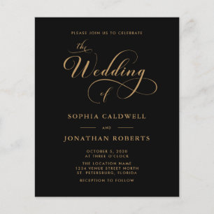 Caligrafia Orçamental Código QR Casamento Dourado 