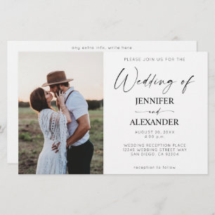 Caligrafia Preta e Branca Simples Casamento 2