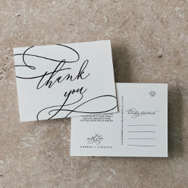Caligrafia Romântica | Cartão de agradecimento com