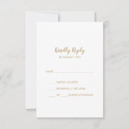 Caligrafia Simples|Cartão RSVP de Casamento Simple