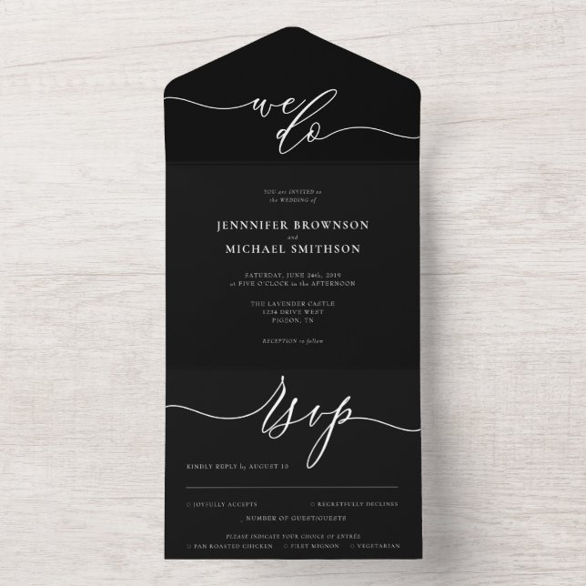 Caligrafia Simples Casamento Preto (Inside)
