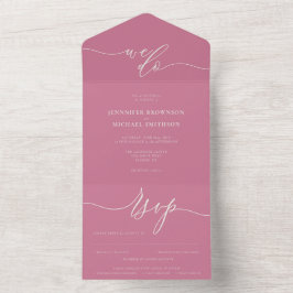 Caligrafia Simples Casamento Tom Rosa