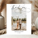 Caligrafia Simples Fotografia Da Elegante Obrigado<br><div class="desc">Obrigado de casamento você apresenta caligrafia de script.</div>