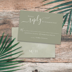 Caligrafia Simples - Palm Deixa RSVP de Escolha de