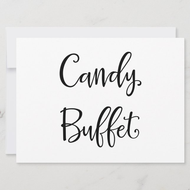 Caligrafia Simples | Sinal de casamento "Candy Buf (Frente)