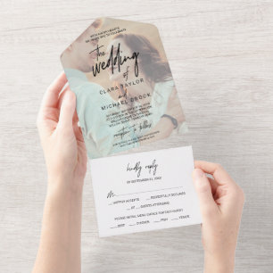 Caligrafia Whimsical Foto Esmaecida De Casamento