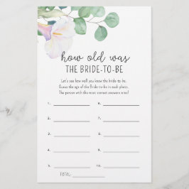 Calla e eucalipto - Quantos anos a noiva tinha de