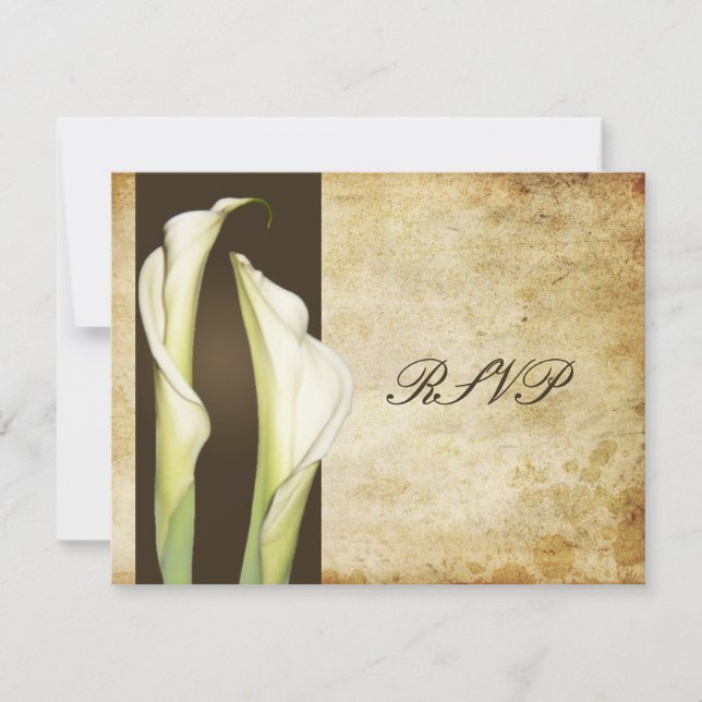 Calla Lillies LARGE RSVP para convites 5x7 (Frente)