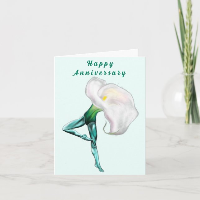 Calla Lily Balé Dancer - Cartão de Aniversário (Frente)