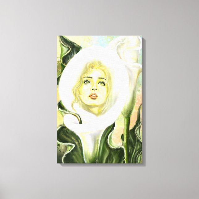 Calla Lily Woman Canvas Impressão (Frente)