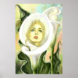 Calla Lily Woman Poster