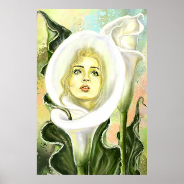 Calla Lily Woman Poster (Frente)