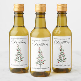 Calligrafia Ink Watercolor Árvore de Natal Mini