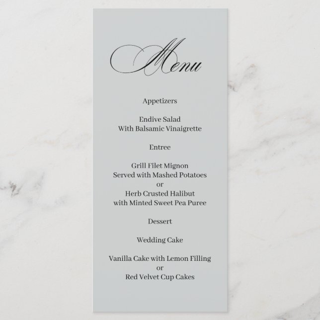 Calligraphy Menu (Frente)