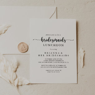 Calliografia Bridesmaids Convite para Chá de Lunc