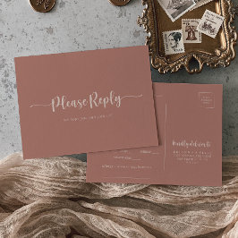 Calliografia Terracotta Menu Choice RSVP