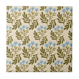  Calm and Natural: Blue Flower Seamless Pattern