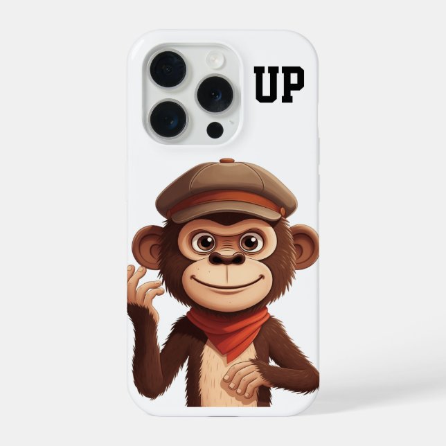Calm Confidence Monkey – Minimal Phone Case (Verso)