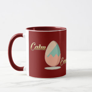 Calm Easter – Aesthetic Egg Art - caneca