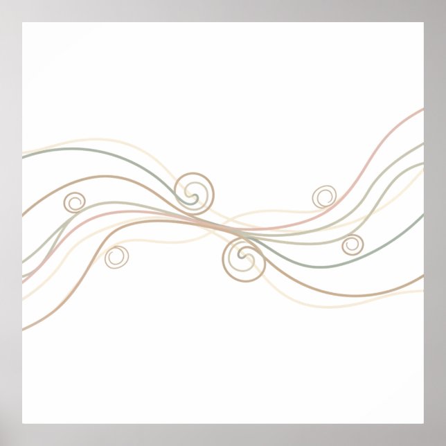 Calm Line Harmony – Minimalist Abstract Poster (Frente)