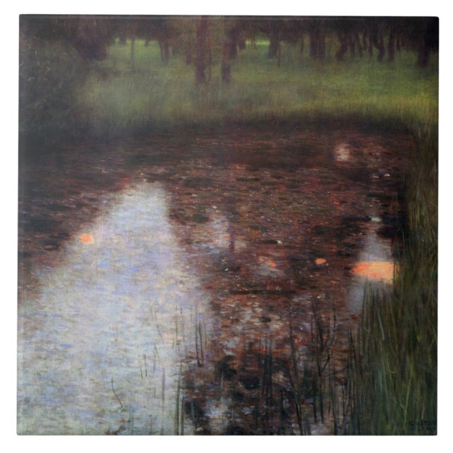Calm Pond no Castelo de Kammer, Gustav Klimt (Frente)