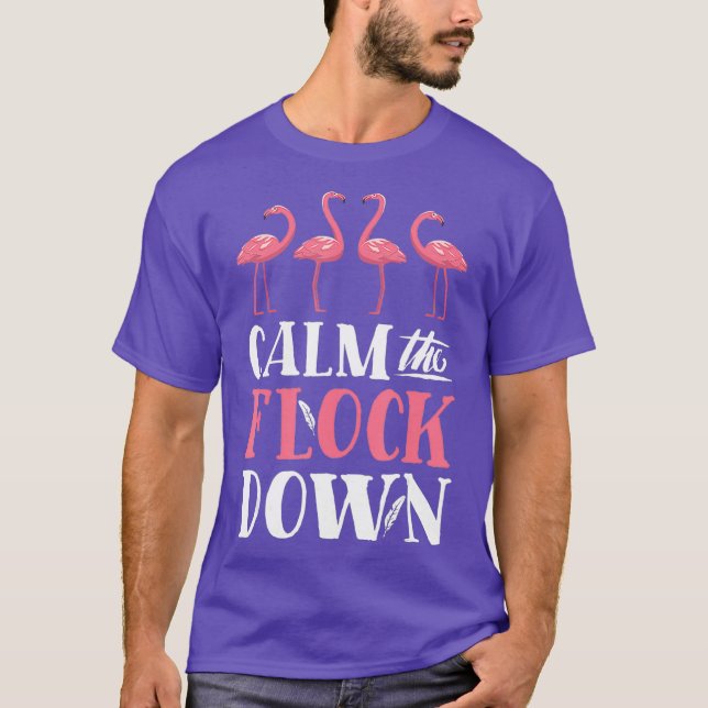 Calma A Camisa Pink Flamingo (Frente)