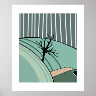 Calma de Inverno – Poster Sazonal Minimalista por