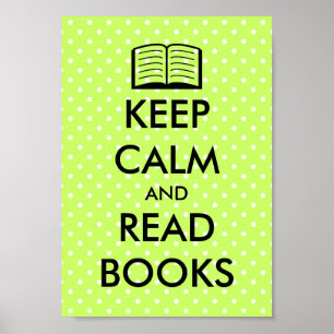 Calma e lê livros poster impressão