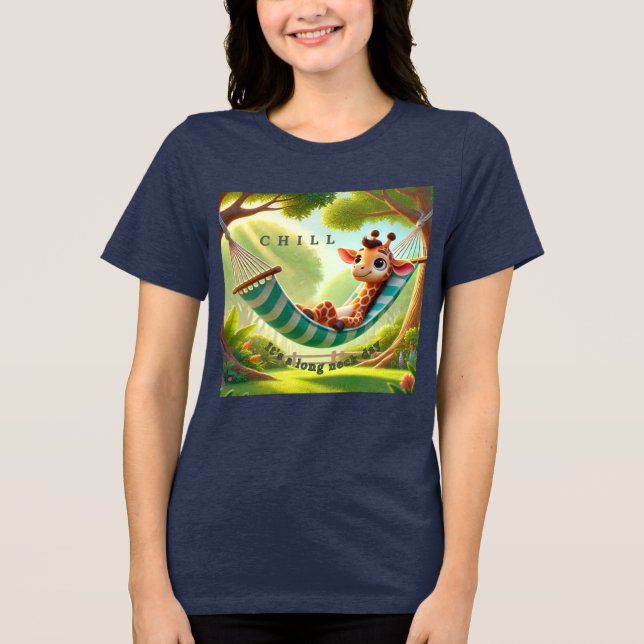 Calma - É uma Girafa de Dia do Pescoço Longo (Frente)