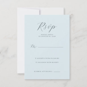 Calmo RSVP Minimalista Azul