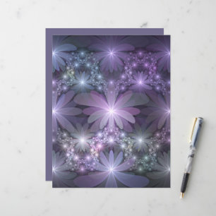 Cama de Flores Arte de Fractal Abstrato Brilhante 