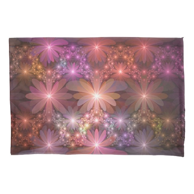 Cama De Flores Arte Fractal Abstrato brilhante Col (Frente)