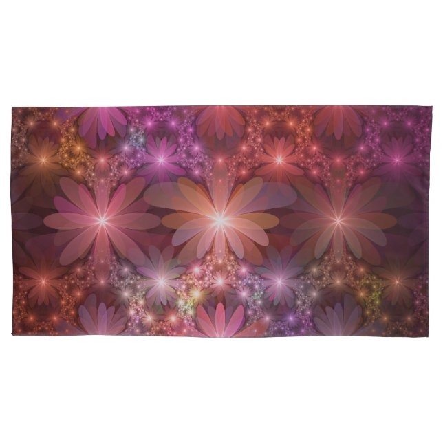 Cama De Flores Arte Fractal Abstrato brilhante Col (Frente)