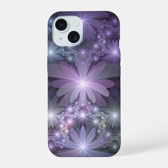 Cama de Flores Arte Fractal Abstrato Moderno e Bri (Verso)