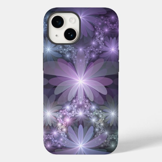 Cama de Flores Arte Fractal Abstrato Moderno e Bri (Verso)