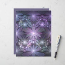 Cama de Flores Trendy Shiny Abstrato Arte Fractal