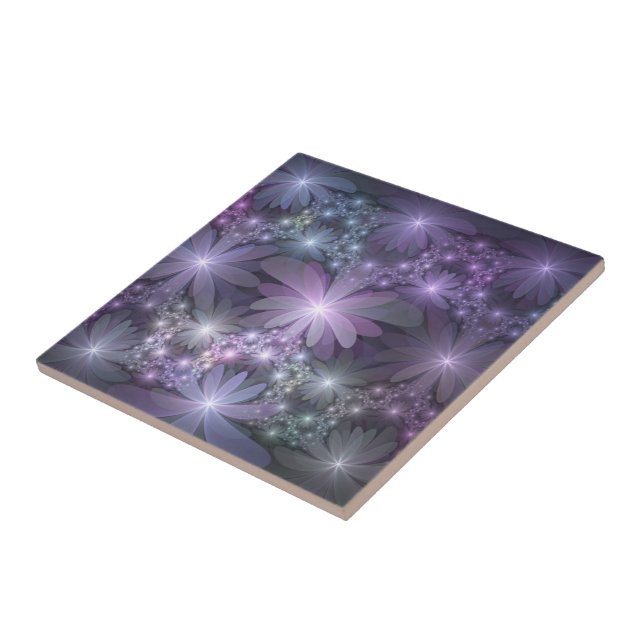 Cama de Flores Trendy Shiny Abstrato Arte Fractal (Lateral)