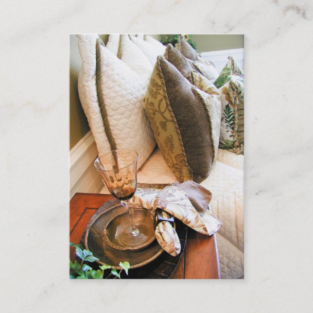 Cama - e - cartão de visita do pequeno almoço (Frente)