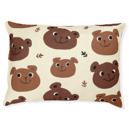 Cama Para Animais De Estimação Cara de urso engraçado