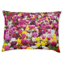 Cama Para Animais De Estimação cheio de tulipas