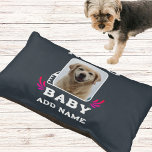 Cama Para Animais De Estimação Foto da tipografia do bebê nepo, Cinza engraçada<br><div class="desc">O seu animal de estimação é um bebê Nepo? Acho que todos os animais de estimação são isso. Simples tipografia com a fotografia e o nome do seu animal de estimação. Esta cama engraçada de animais de estimação é ideal para o seu animal de estimação ou também pode ser usada...</div>