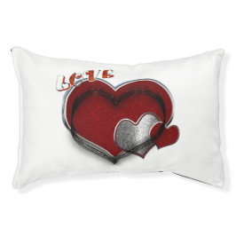 Cama Para Animais De Estimação Heart Magic White Small Indoor Dog Bed 