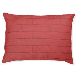 Cama Para Animais De Estimação parede de tijolo vermelho