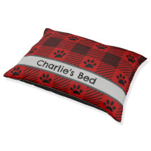 Red Xadrez Paw Imprimir Cachorro Personalizado