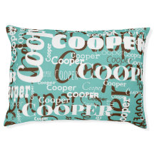 Repetindo Pet Name Padrão Teal Brown Modern