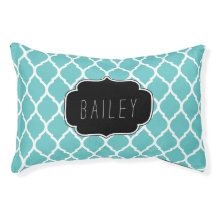 Turquesa e Monograma do Quatrefoil Preto-Marroquin