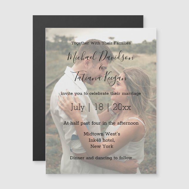 camada de fotos do casamento moderno Imagem de con (Frente/Verso)