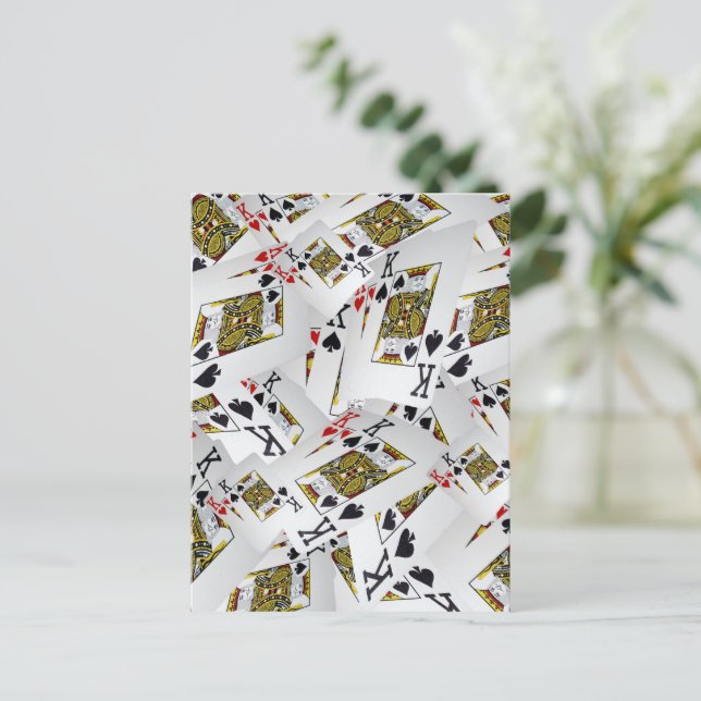 "Camada Real: Uma Pilha de Kings Cartões Poker" (Em pé/Frente)